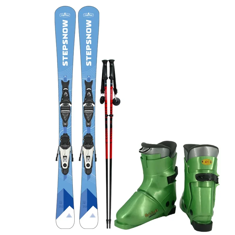 Wholesale Price Winter Outdoor Sports Skiing Board Set NEW Design with Steel Edge Binding for Adults Wood Material