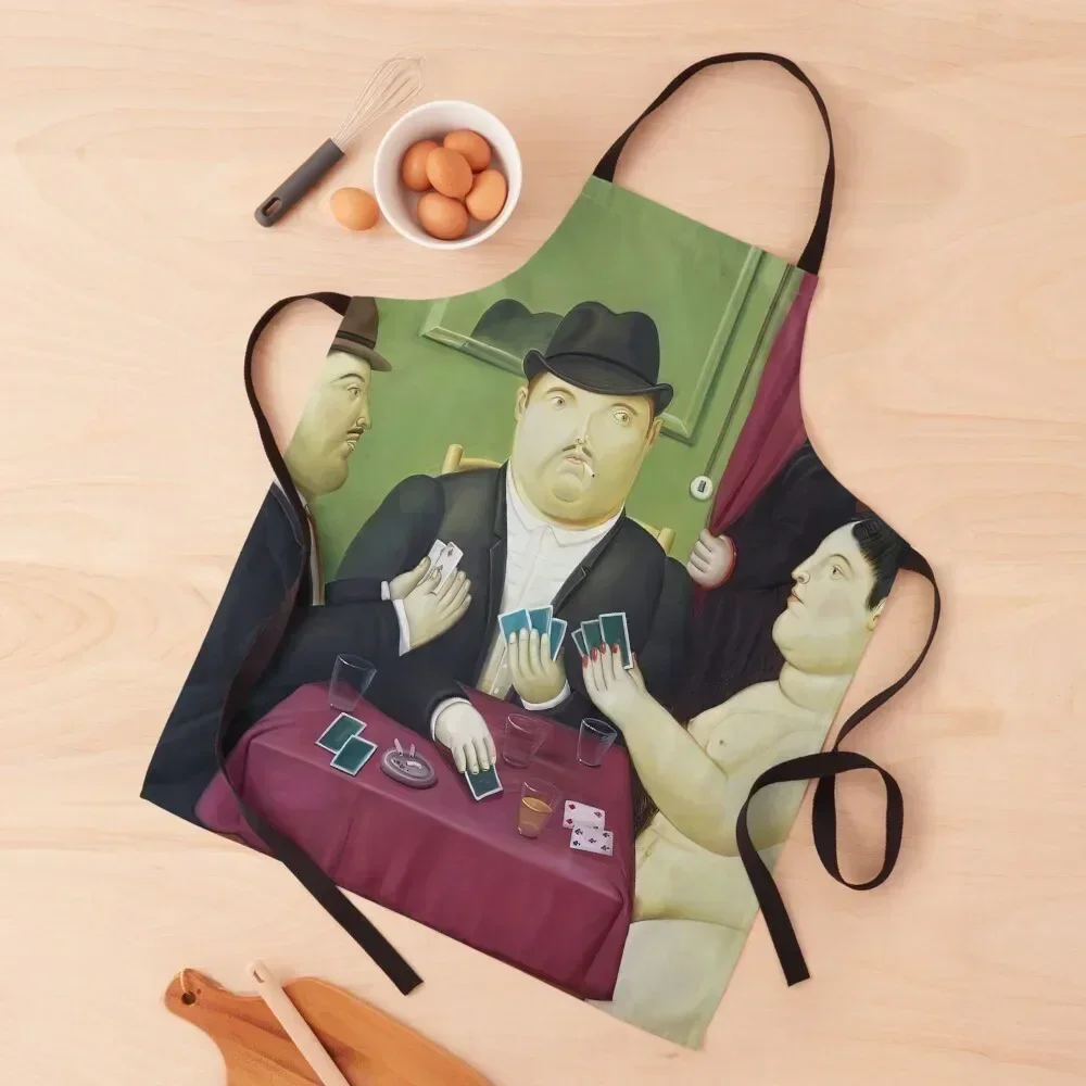 

Card Players 1991 Apron Kitchen Women Novelties Kitchen And Home man chef uniform Kitchen accessories Apron