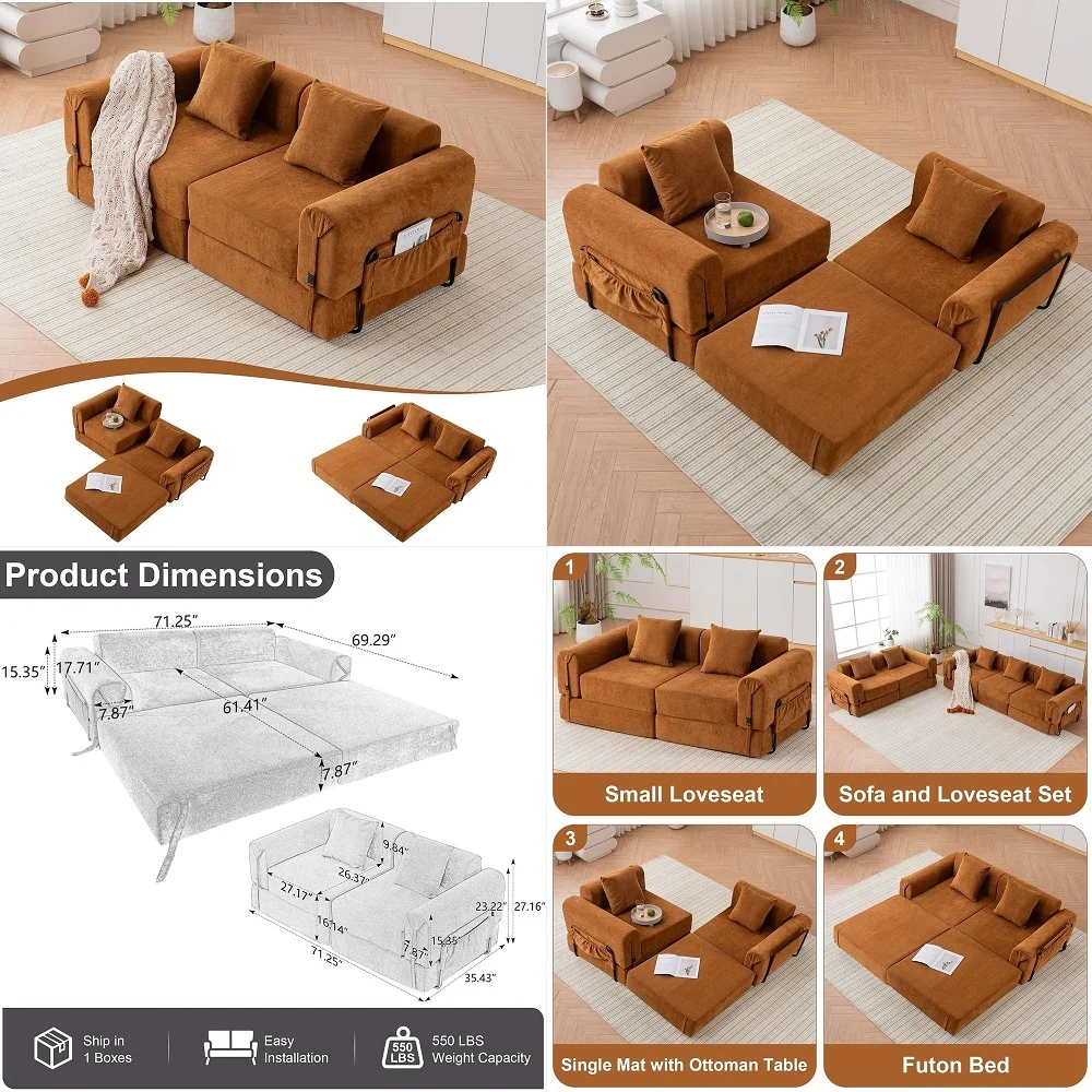 

Bean Bag Chair for Adults Kids, 2 PCS Large Bean Chairs with Filler, Panda Design Floor Chairs, Plush Lazy Sofa with Faux Rabbi