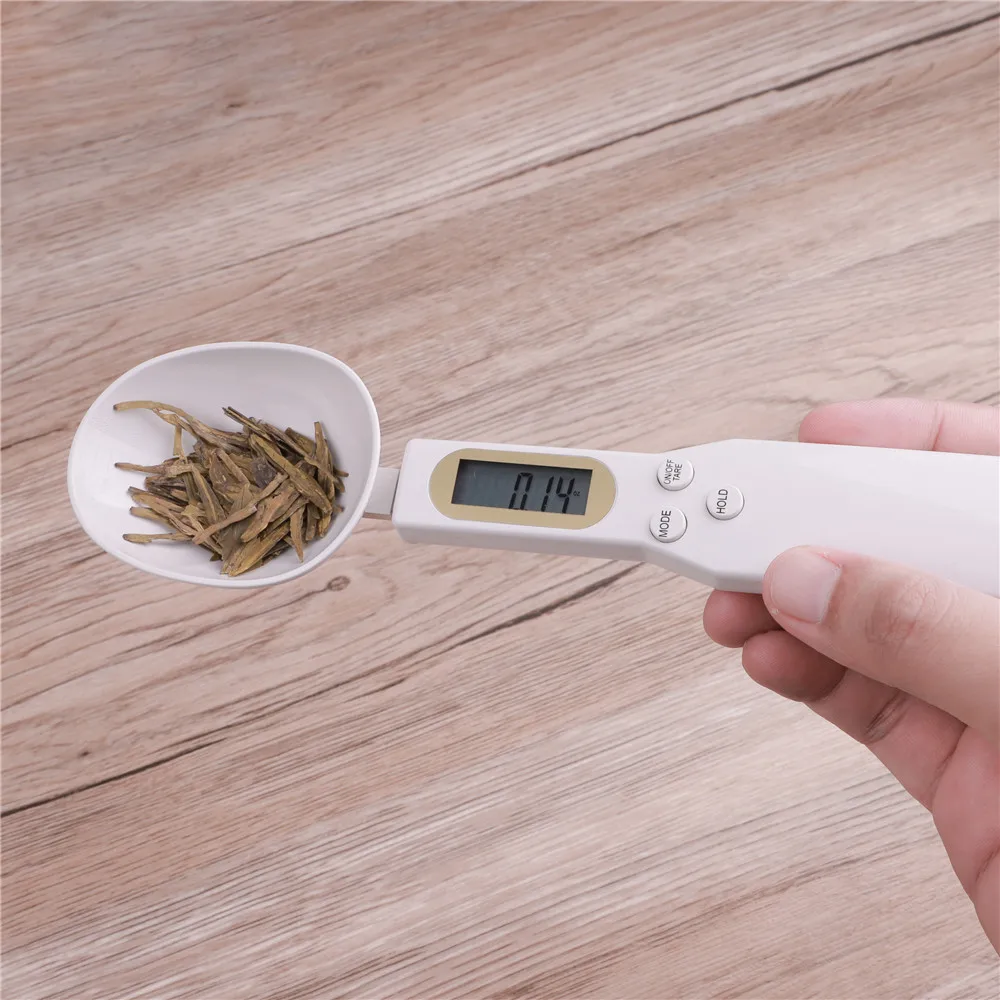 USB Recharge Kitchen Scale 500g/0.1g LCD Digital Measuring Food Flour Spoon Scale Mini Kitchen Tool for Milk Coffee