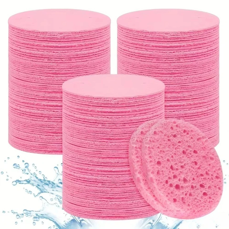 10/20PCS Round Reusable Facial Cleansing Sponges Makeup Removing Pads Face Wash Exfoliating Cleaning Beauty Accessories