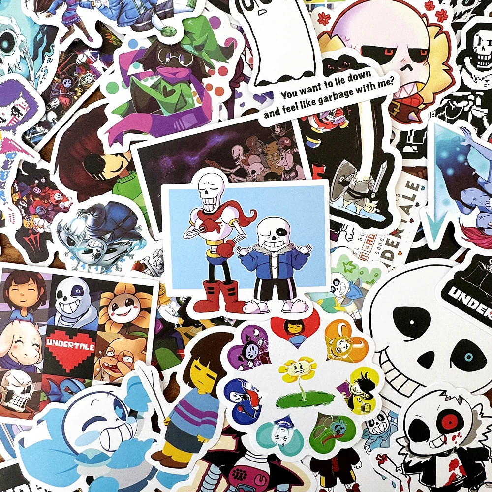 10/50pcs/pack Undertale Hot Games Lable Stickers For Cars Motorcycles Children\'s toys Decal Luggage Skateboards Computer Box