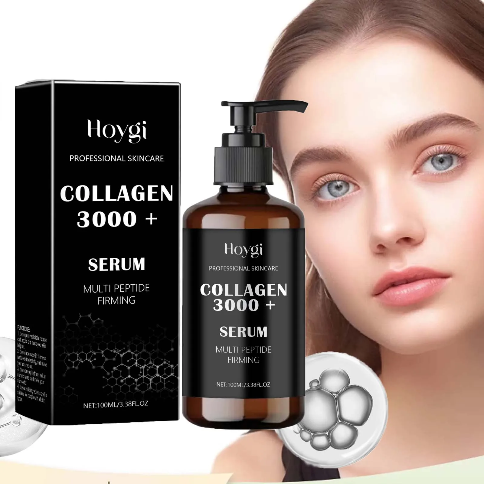 

Hyaluronic Acid Serum Lifting Tighten Fade Fine Lines Moisturizing Smoothing Repair Brightening Facial Skin Softening Skin Care