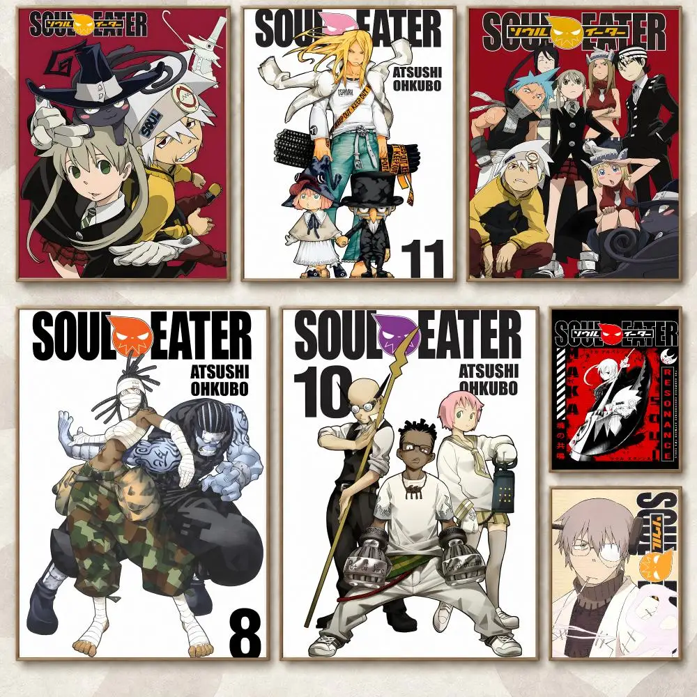 Soul Eater Anime Series Gothic Character Aesthetic Poster Aesthetic Art Print for Bedroom & Living Room Decor, Unframed