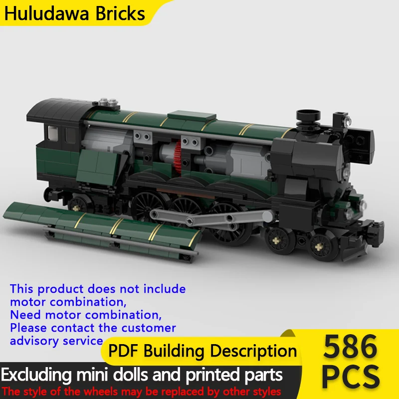 

Модель городской автомобиль MOC, строительные кирпичи, железная дорога, двойной мотор, локомотив, модульная технология, детские праздничные подарки, сборка игрушек, костюм