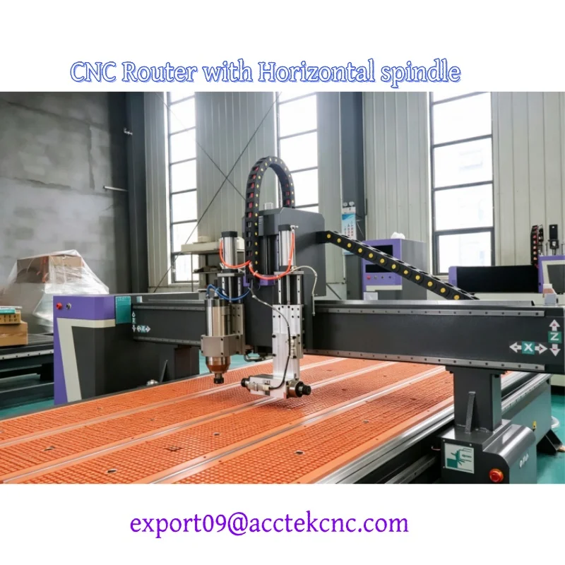 1500*3000mm CNC Router for Wooden Door Making Wood Furniture Acrylic Engraving With Horizontal Spindle for Hole Drilling