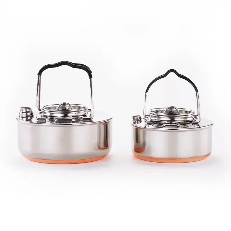 

Camping Campfire Kettle Outdoor Anti Scald HandleTeapot for Mountaineering Coffee Outdoor Cooking Camping Cookware Survival Gear