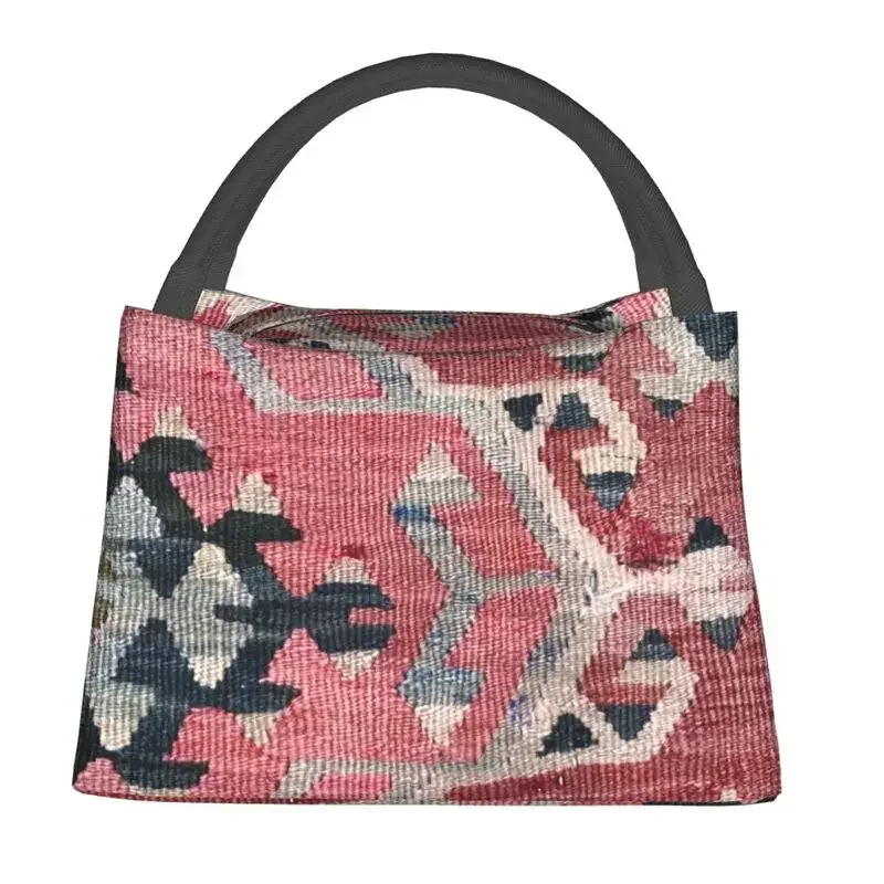 Sac à lunch en textile tissé personnalisé pour hommes et femmes, rétro Boho Kilim, tapis persan, glacière chaude, boîtes à lunch isolées pour le bureau et les voyages