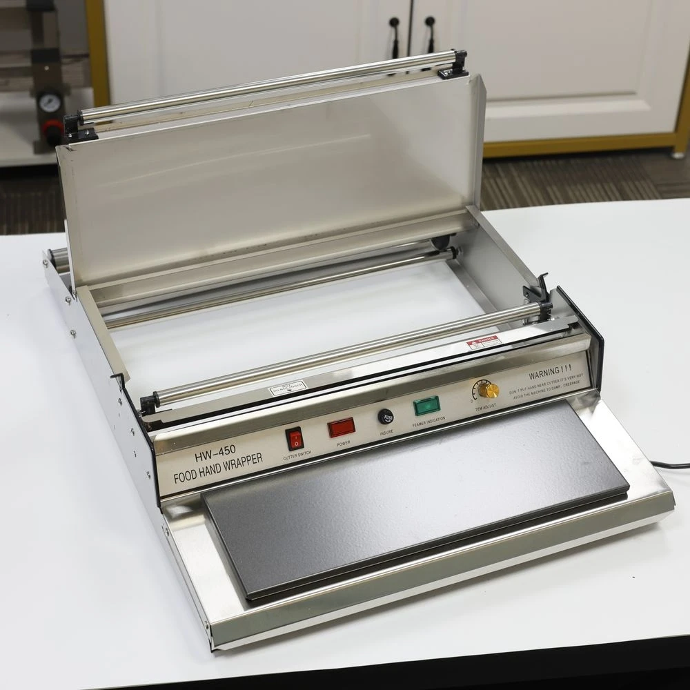 HW-450 Packaging Machine Stretch Film Packaging Materials Food Cling Film Best Food Shrink Packaging Machine