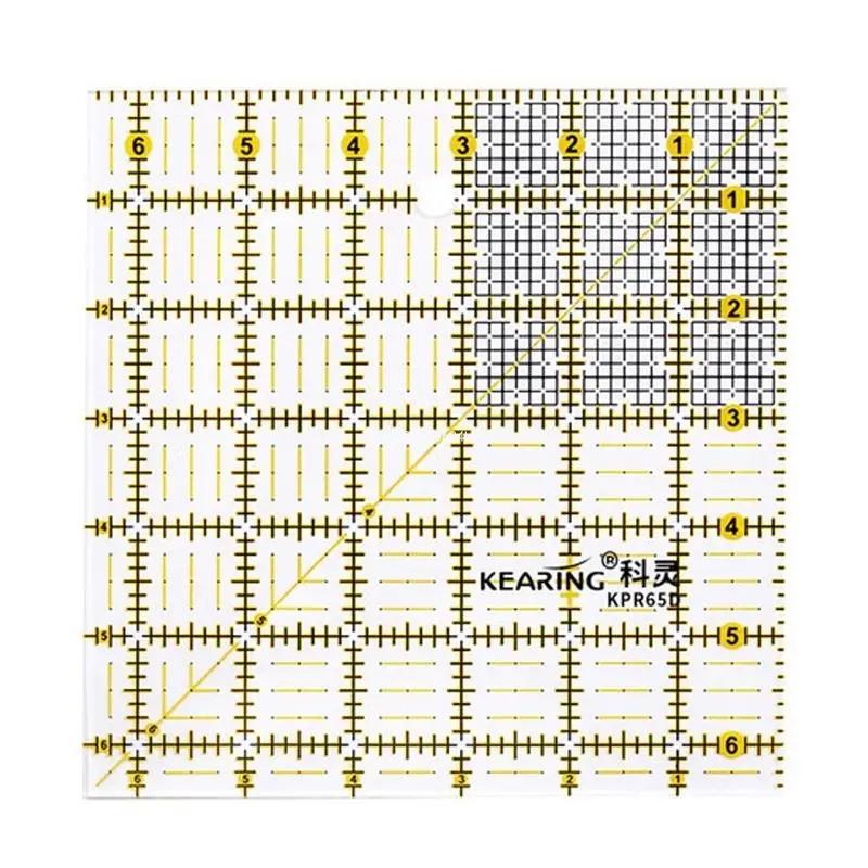Линейка для резки ткани, линейки для квилтинга, акриловая прозрачная нескользящая маркировка для лоскутного шитья, для одежда,
