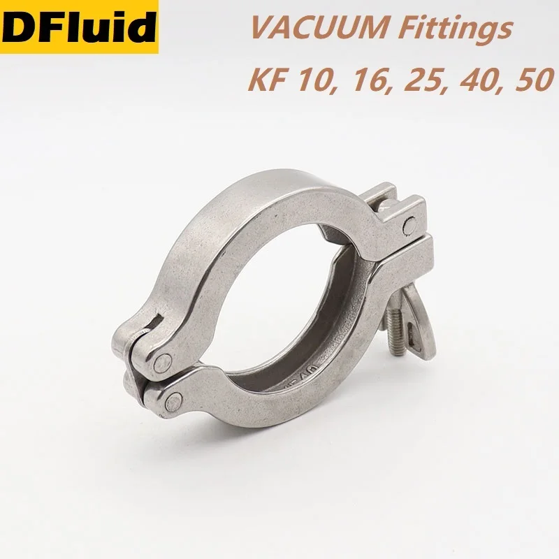 

304 Stainless Steel CLAMP KF10/16/25/40/50 VACUUM Fittings High Quality Quick Flange Fittings For VACUUM Pumps Pipeline