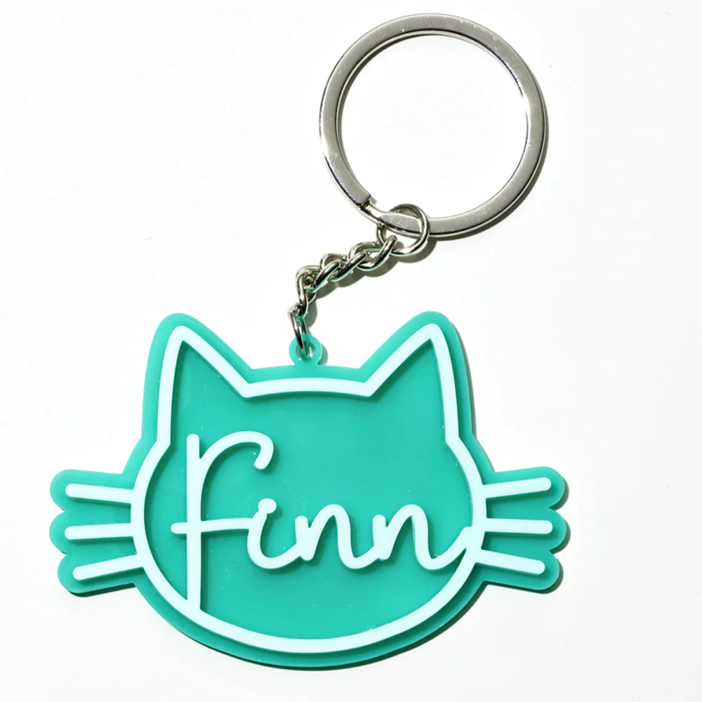 1 шт. брелок из ПММА на заказ — индивидуальное выгравированное имя, дизайн котенка, сделай сам, лазерная гравировка, идеальный аксессуар для ежедневного использования и очаровательный