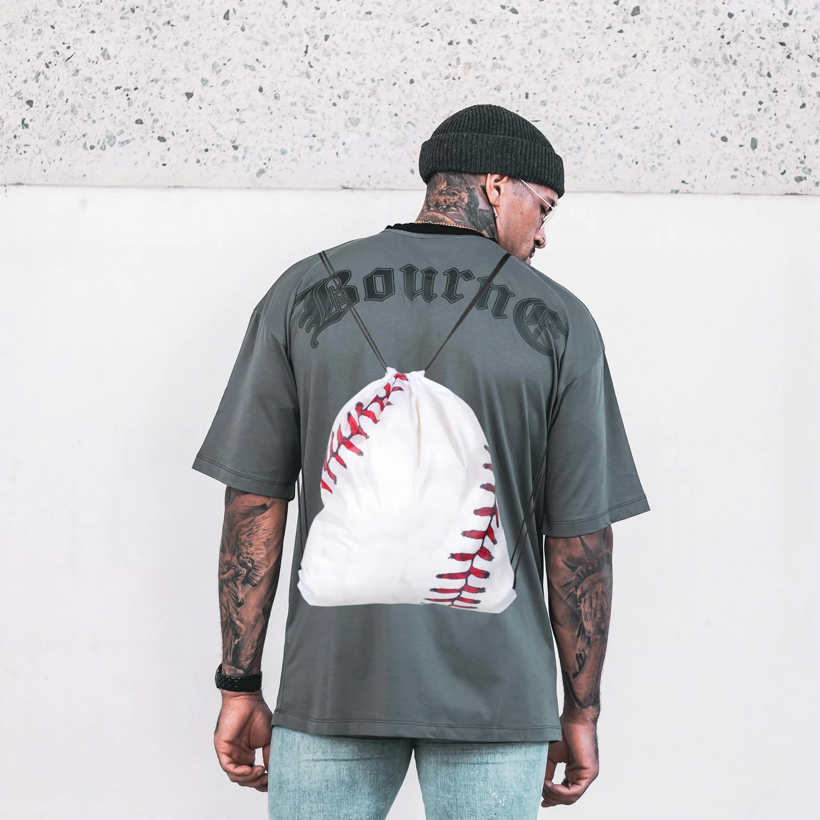 5Pcs Candy Snack Bag Simple Design Drawstring Sports Bag for Men Women Multi Purpose Basketball Baseball Storage Gym Equipment