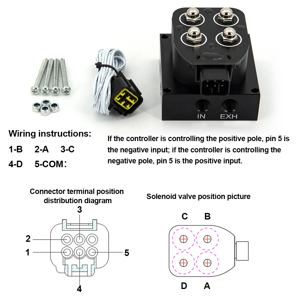 Immagine 4: Valvola del collettore dell'elettrovalvola a solenoide della sospensione di giro dell'aria con il telecomando con il doppio manometro