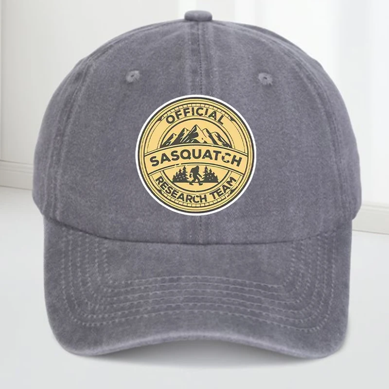 قبعة بيسبول منقوشة ذات طابع ممتع مع شعار "@2803@official sasquatch Researchteam".