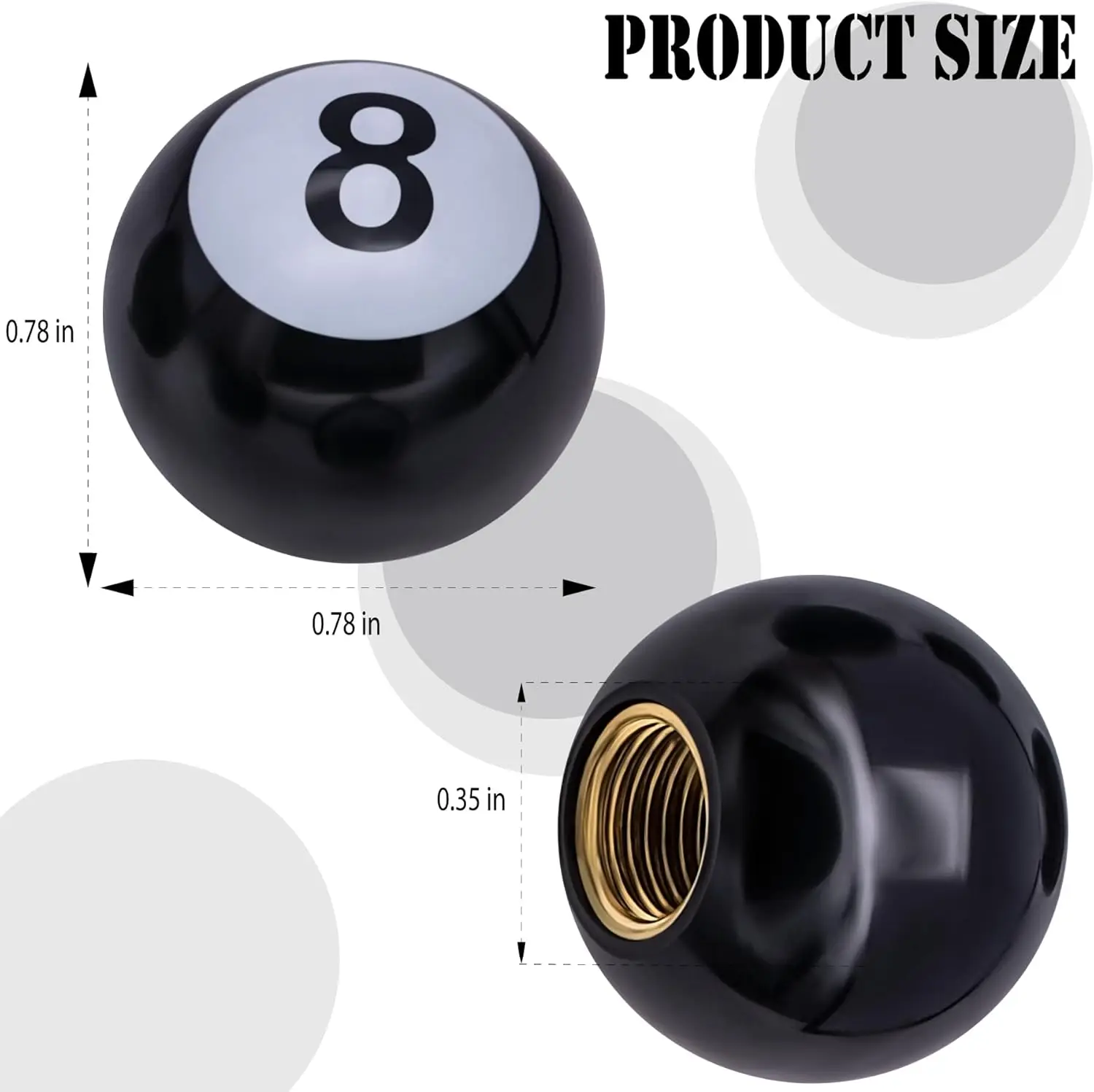 

Black 4PCS Pool 8 Ball Style Car Tire Valve Stem Cap Dustproof Air Leakage Proof