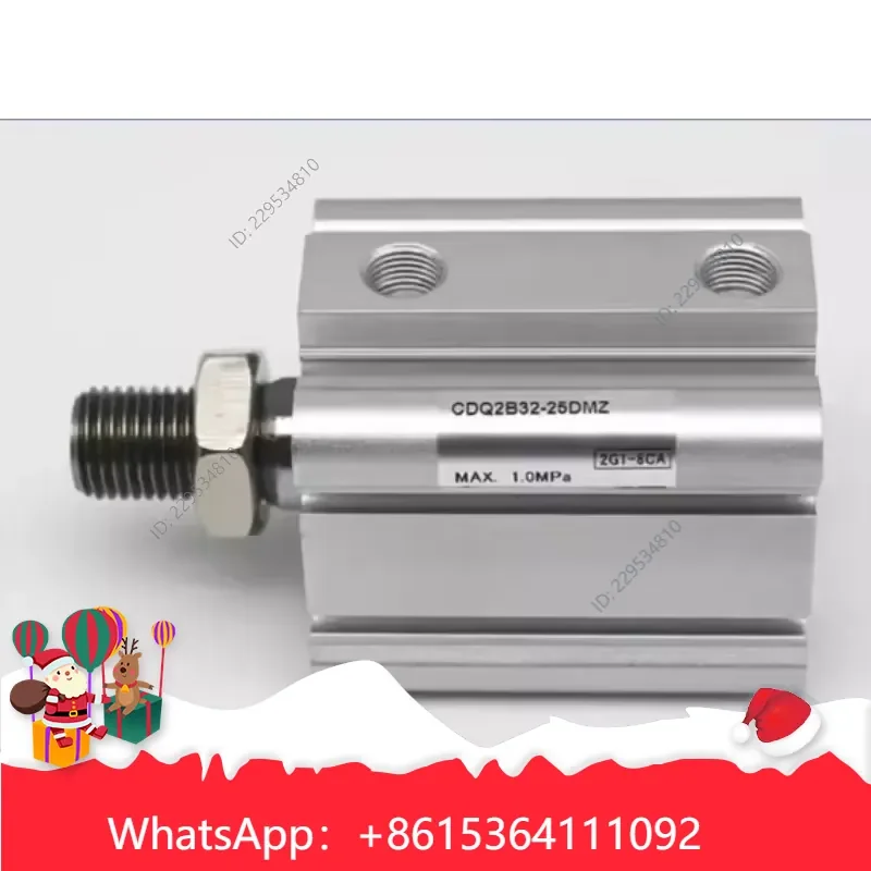 1pc for CDQ2B32-25DMZ Thin Cylinder Compact Pneumatic Air Cylinder Double Acting Compatible For Model，practical use