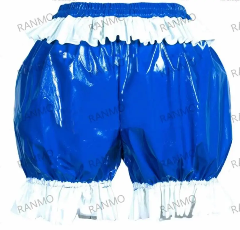 Hot Sale French Girl Adult Baby Cross Dresser Party Daily Neutral Dress Maid Sissy Grown Girl Blue Thin PVC Bloomers Customized