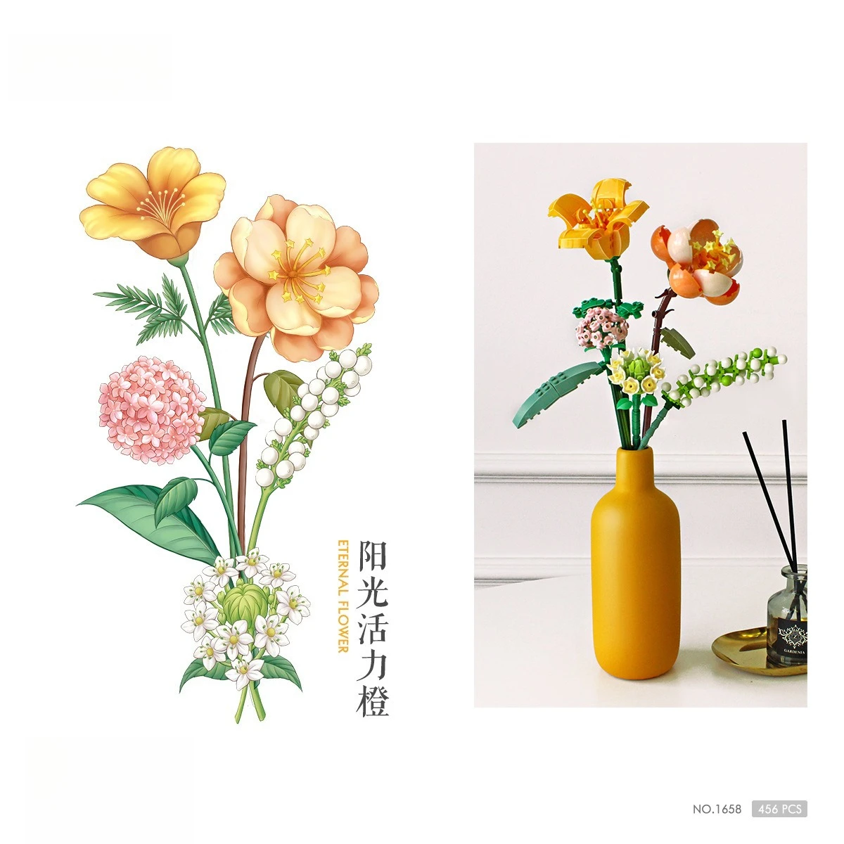 Nuove squisite rose romantiche fiori girasoli narcisi giardini casa blocchi modello classico mini set di mattoni kit per bambini