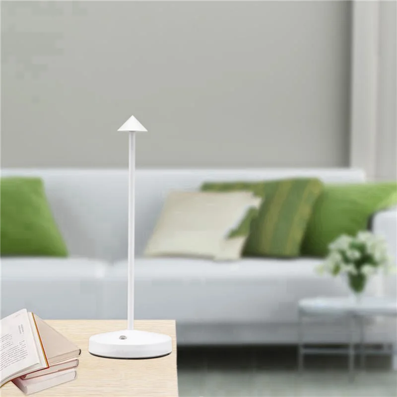

ABUP-2X 1800Mah Rechargeable Led Table Lamp Modern Touch Adjustment Table Lamp For Bedroom Restaurant Decoration Light White