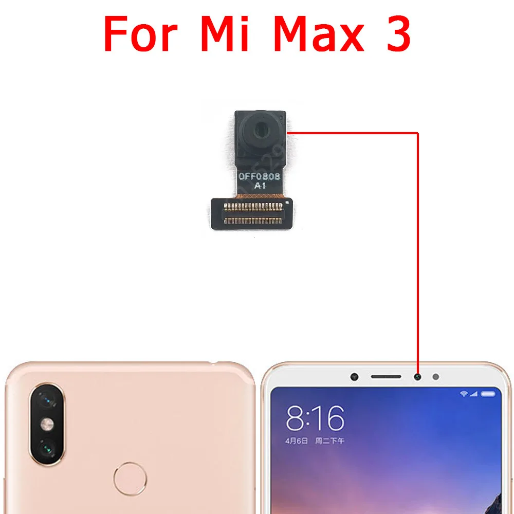 For Xiaomi Mi Max 2 Mix 2S Note 10 Pro Play A1 A2 Lite A3 Facing Front Selfie Camera Module Frontal Flex Spare Parts