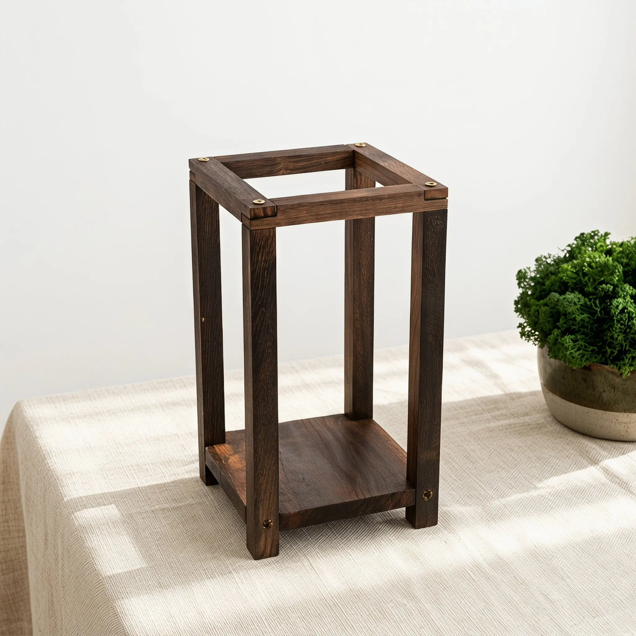 5Pcs Wooden Lantern Holder Rustic Farmhouse Wedding Table Centerpiece Decorative Lantern Rustic Wooden Holder view 4
