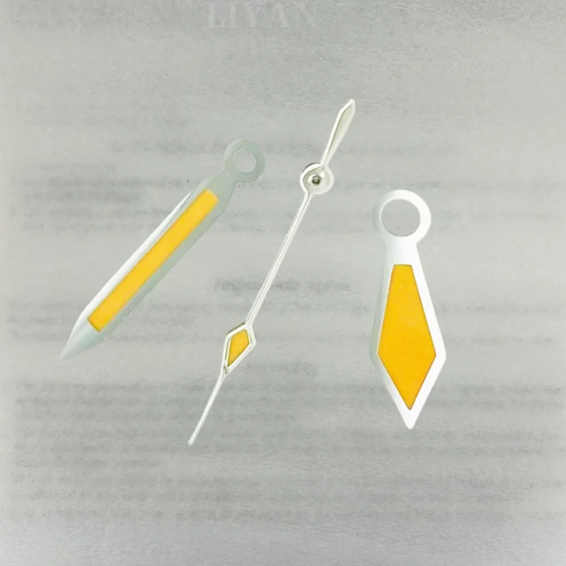Green Luminous Pointer Watch Accessories Three Orange Diamond-saped Needles Are Suitable for Seik Assembling NH35/NH36 Movement
