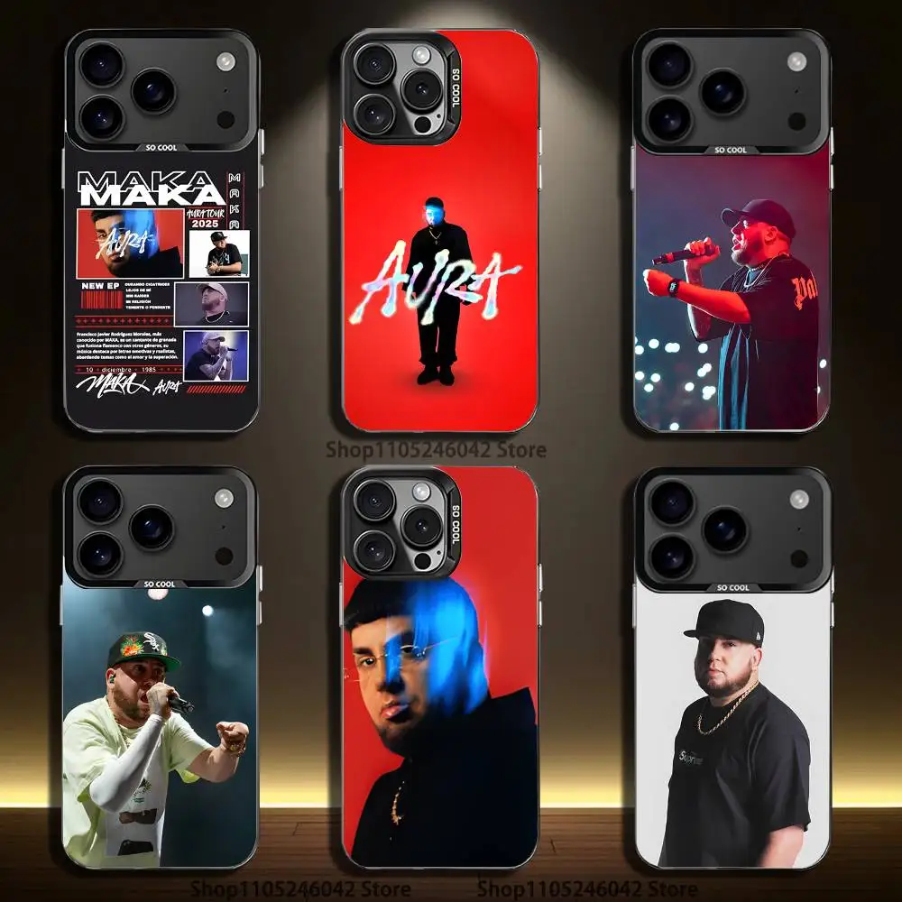 

Rapper M-Maka Aura 2025 Tour For iPhone 17,16,15,14,13,12,11,Mini,Pro,E,SE4,XS,MAX Black Shockproof Candy Matte Cover