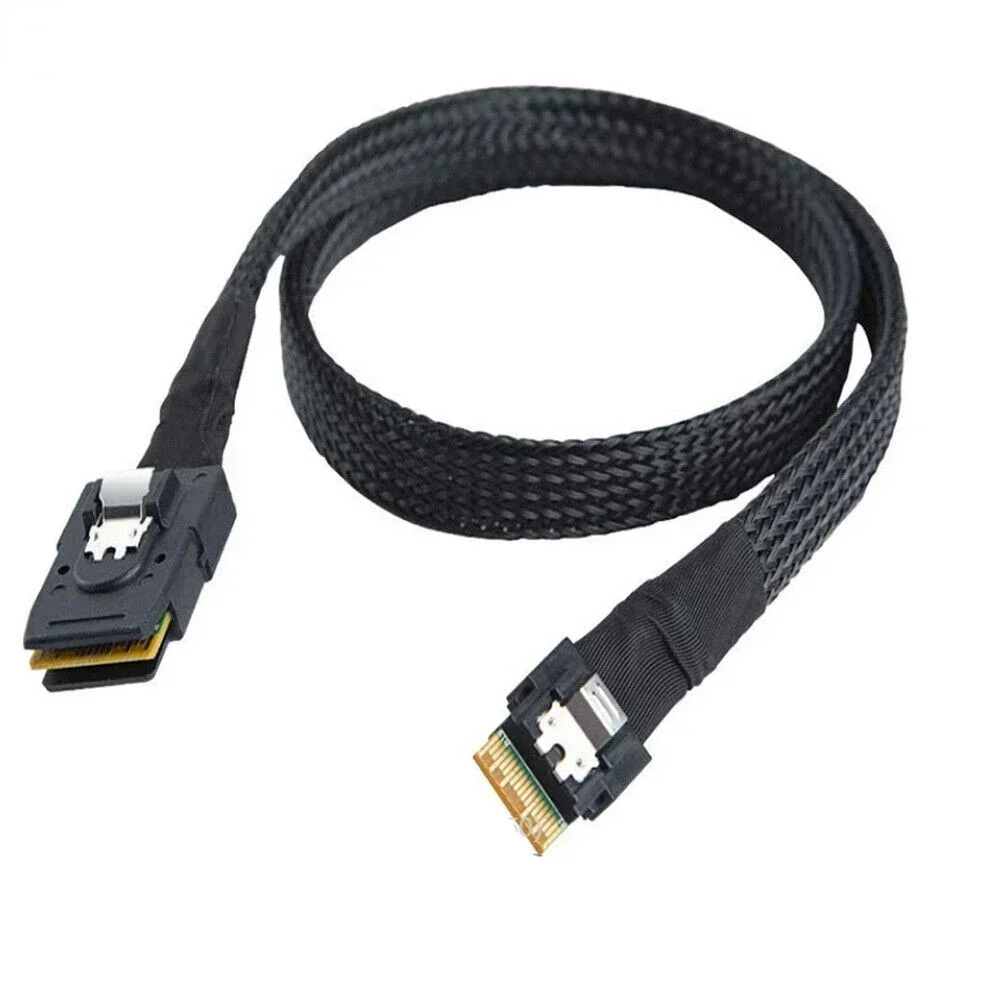 

Slim SAS SFF-8654 4i to Mini SAS SFF-8087 Adapter Cable - High-Speed Data Transfer for Servers & Storage