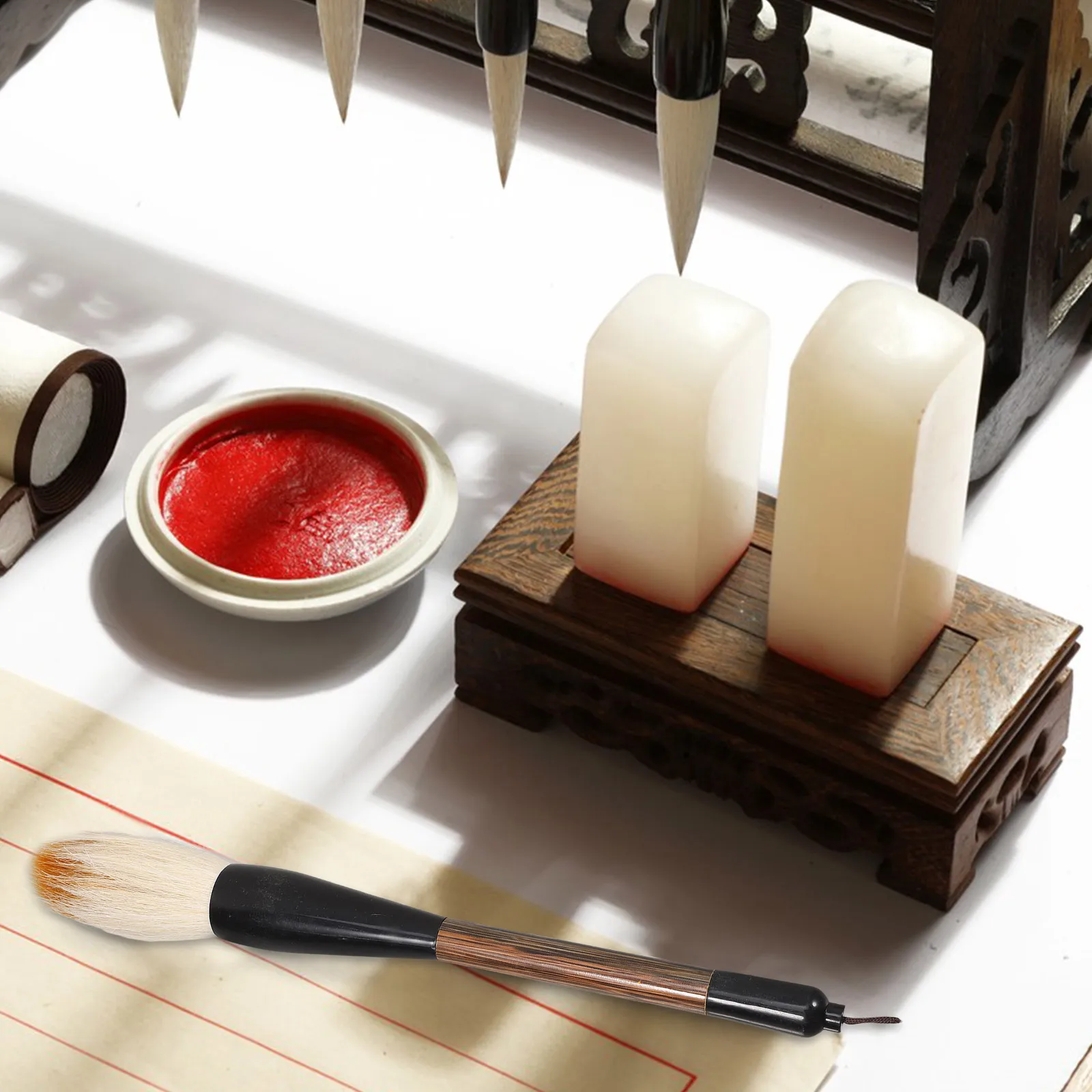 3Pcs Chinese Calligraphy Brush Set Writing Drawing Sumi Ink Paint Brushes for Beginners Professionals Chinese Paint Brush