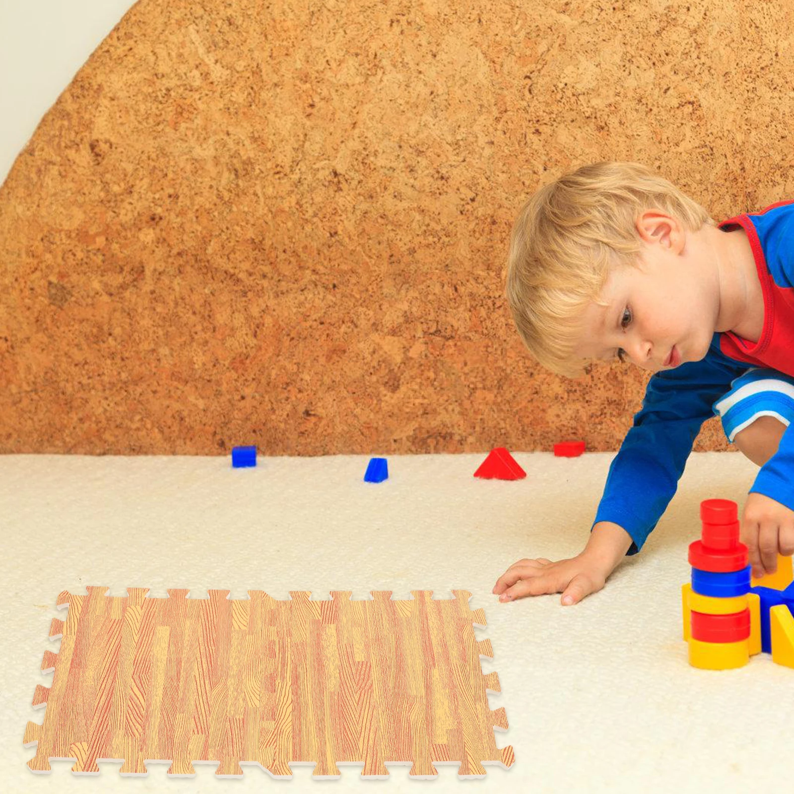 

12pcs Wood Grain Baby Crawling Mats Foam Play Mat For Kids Interlocking Puzzle Floor Pad Soft Safe Playground Tiles Eva