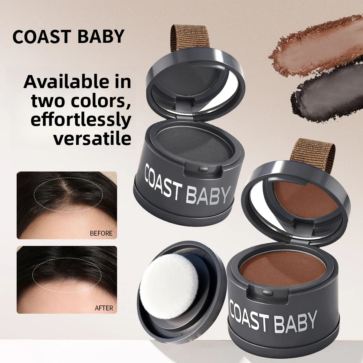 COAST BABY Root Touch-Up Powder — Waterproof & Sweat-Resistant, Instant Coverage, Two Colors Available
