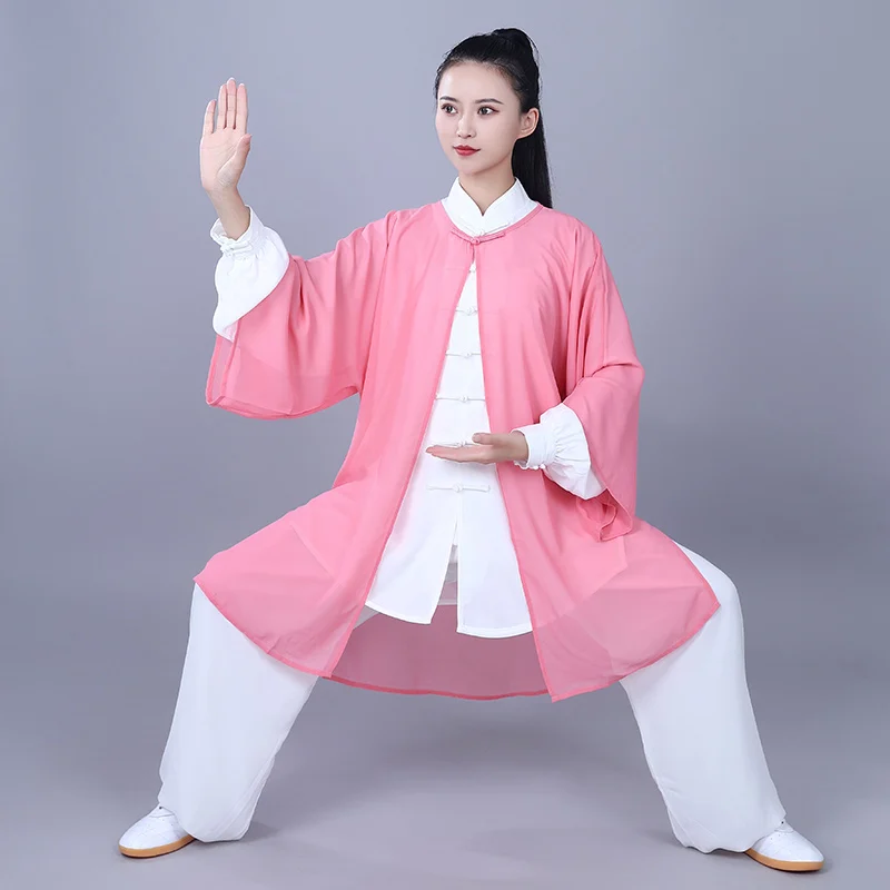 Chinese Traditional Tang Suit Kung Fu Clothes Martial Art Uniform Wudang Tai Chi Practice Wing Chun Suit Adult Taiji Performance