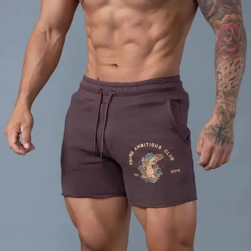 

New Sports Shorts Men's Quarters Fitness American Muscle Fitness Dog Brothers Running Training Casual Breathable Tide