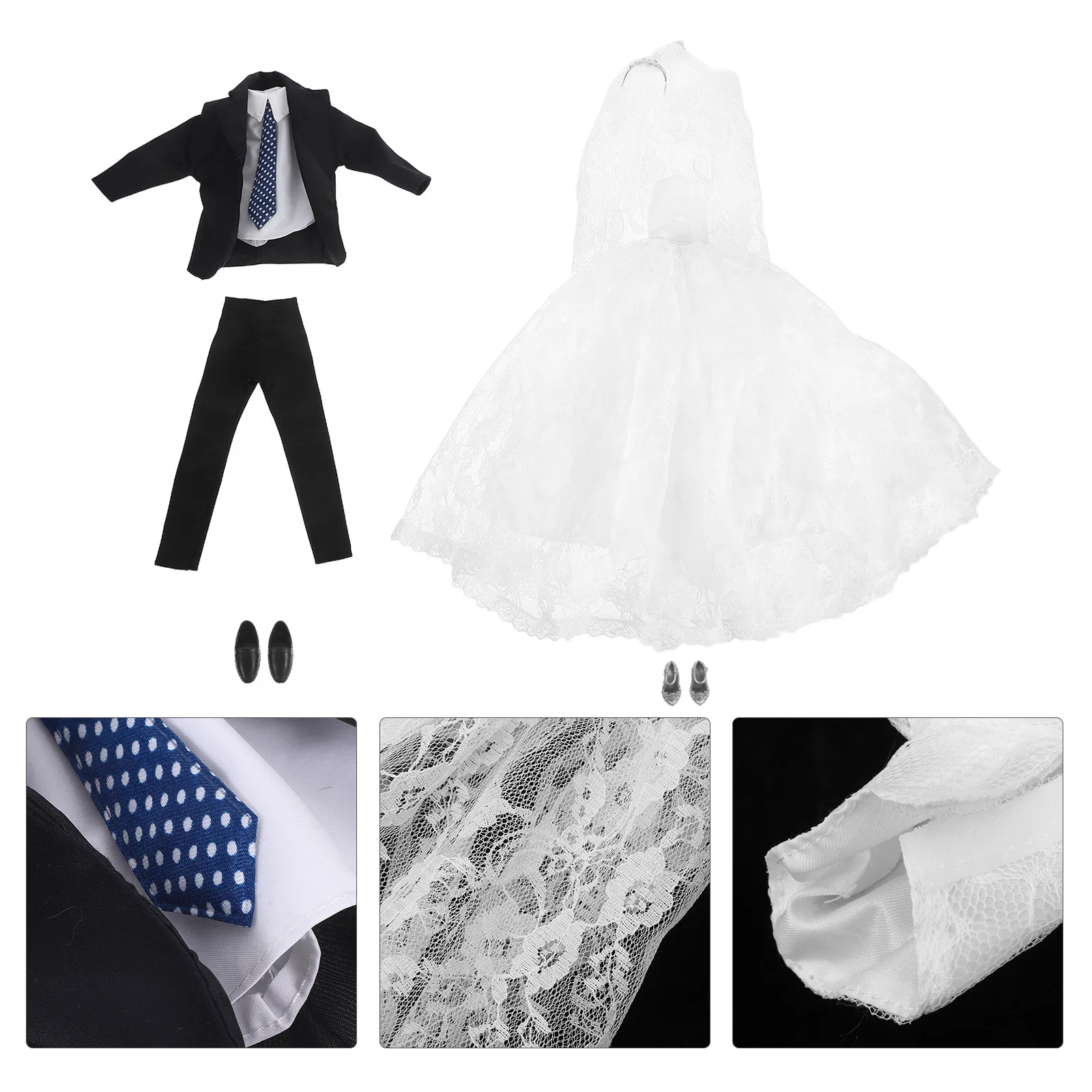 

1 комплект, 1 комплект, аксессуары, платье невесты, костюм жениха, свадебный наряд для девочек, торжественная одежда на день рождения, Рождество, многоразовая одежда
