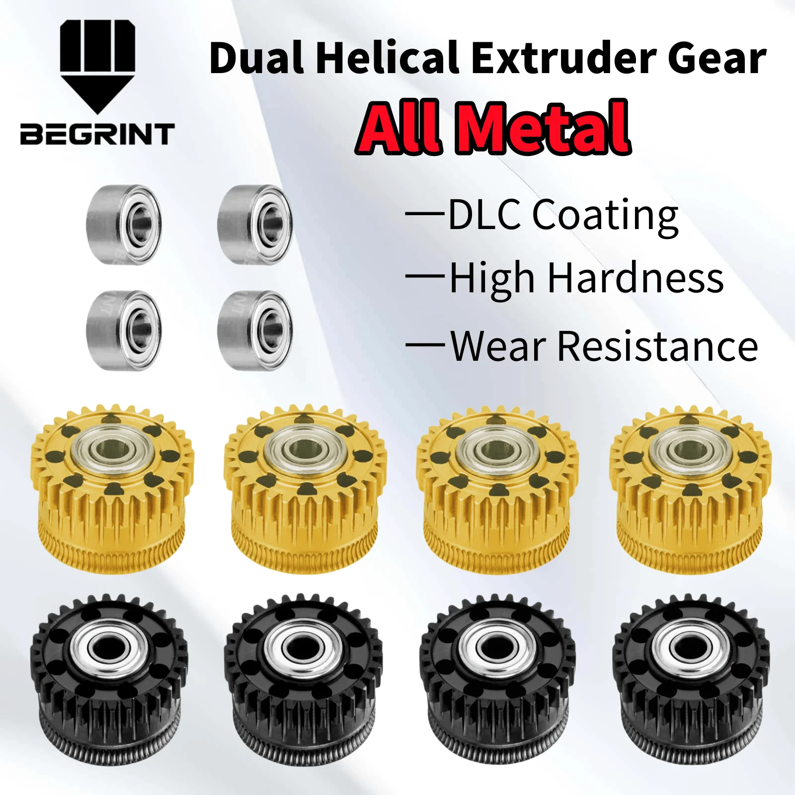 

For Creality K2 Plus Hi Upgraded Extrusion Gear K2P All Metal Filament Drive Gear DLC Coated High hardness Wear For K2 Plus Part