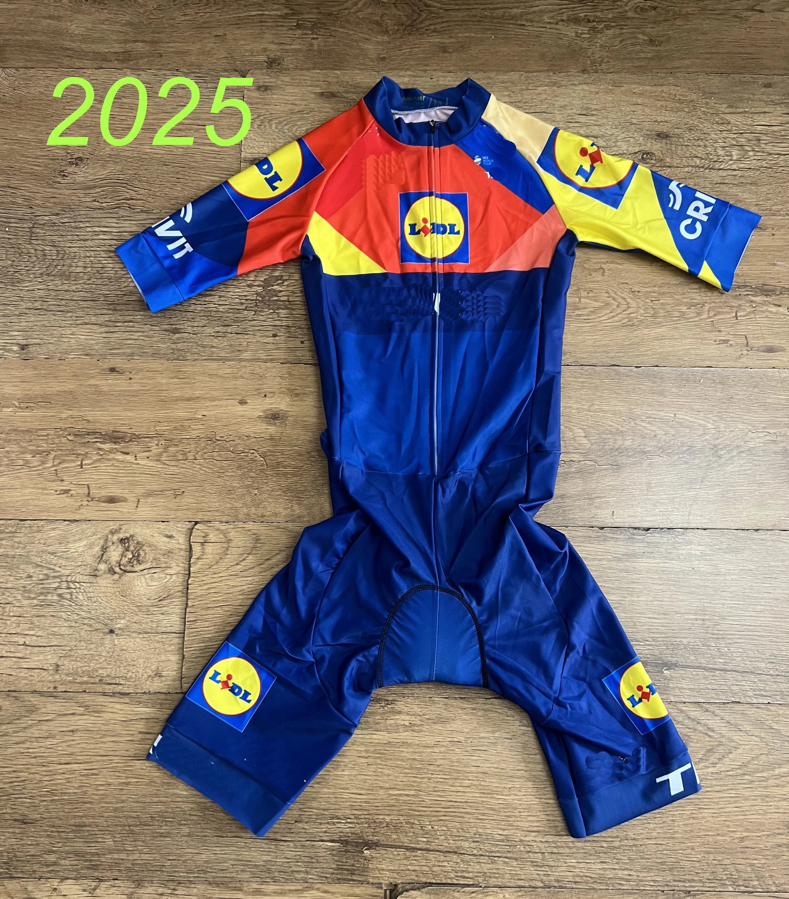 LASER CUT Skinsuit 2025 LIDL TEAM Bodysuit SHORT Cycling Jersey Bike Bicycle Clothing Maillot Ropa Ciclismo