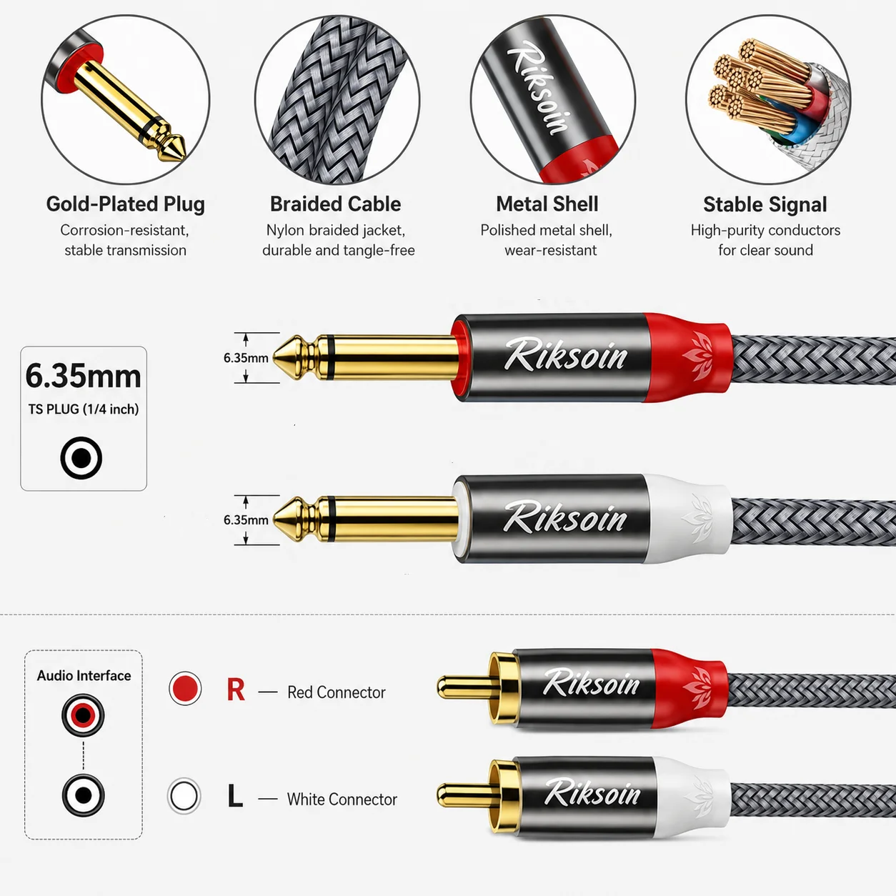 Riksoin デュアル RCA - デュアル 6.35mm - Audio Music Mixer のレビューと価格