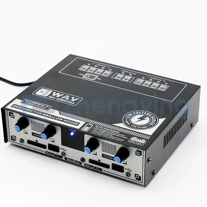 Professional 4 Channel Swiftlet Power Nest Swallow Audio Amplifier for Bird House