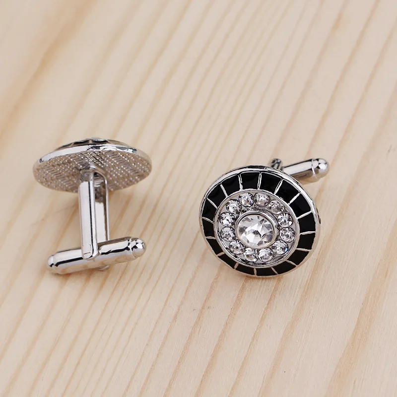 1Pair Fashion Round Shaped Cufflinks for Men Women Trendy Round Shape Men Wedding Party Jewelry Accessories Party Gift 2024