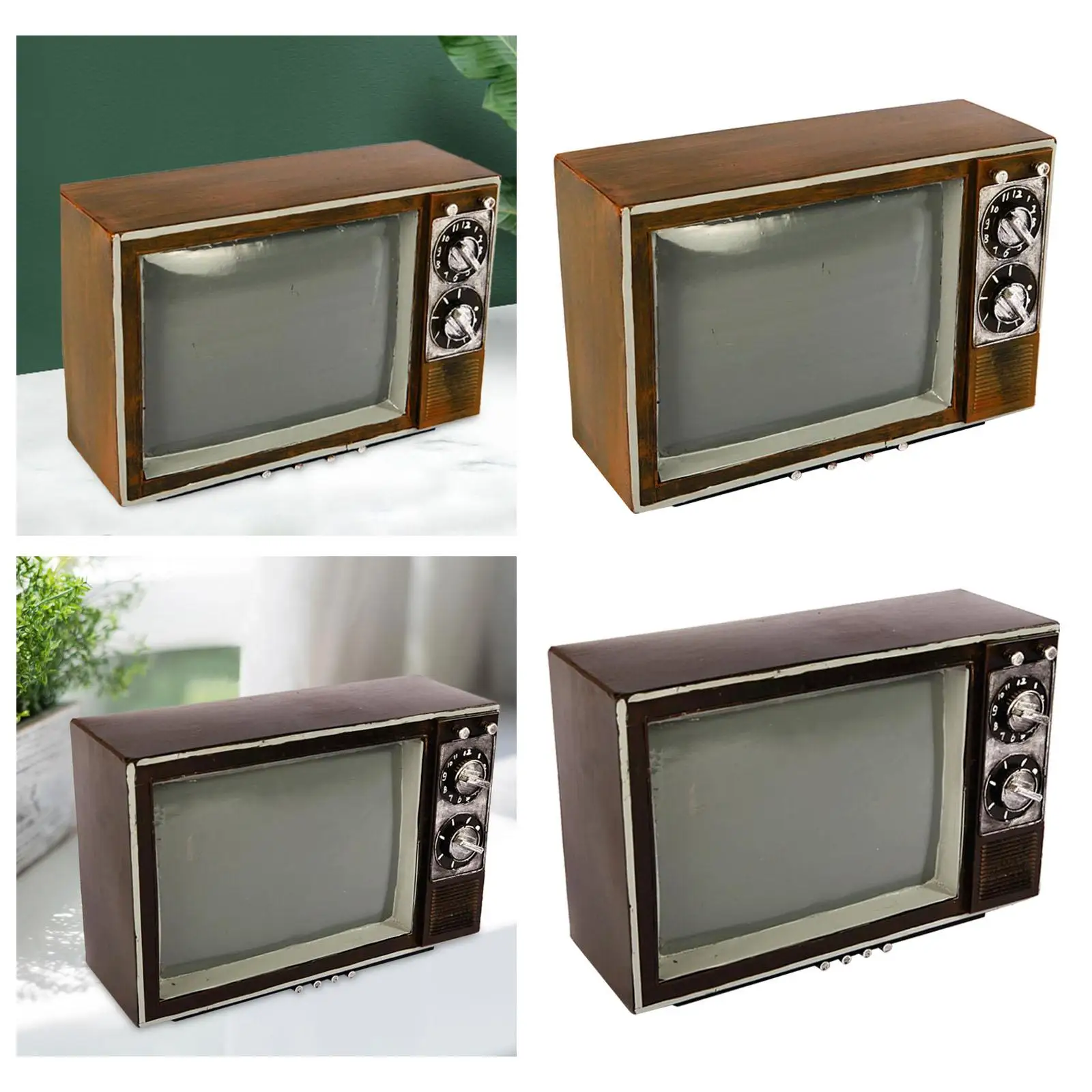 

TV Model Collectible Bedroom Ornaments photo Props Living Room Exquisite Metal