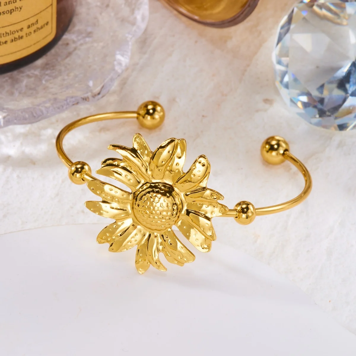 Einfache Edelstahl-Sonnenarmbänder für Damen und Herren, Gänseblümchen-, Muschel-, Spiral-, Oktopus-, Schildkröten-Armreif, Ozean-, Strand-, Urlaubsschmuck – Detail 29