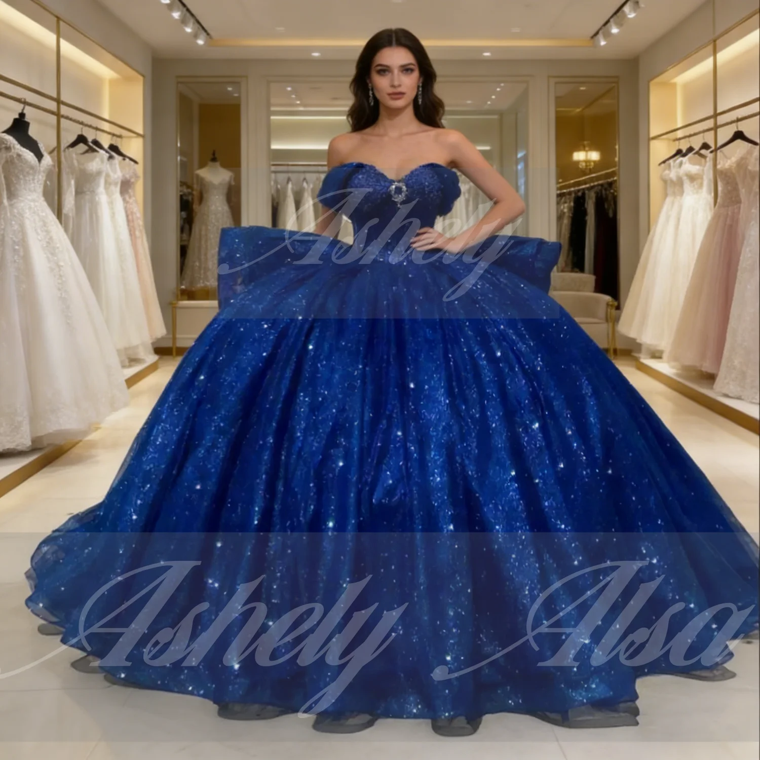 AAQ11 Customized Vestidos De XV Anos Shinny Emerald Green Quinceanera  Dresses Off Shoulder Ball Gown Sweet 15 16 Girl Party Prom - AliExpress 320