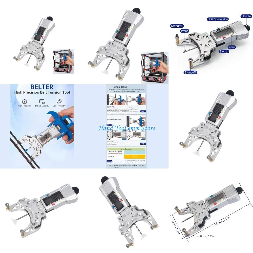 

H37F Belt Elasticity Tension Gauge with Digital Display Quick and Accurate Measure