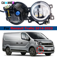 Car Angel Eye LED Fog Light DRL For Mitsubishi Express Renault Trafic Nissan NV300 Primastar Opel Vivaro Fiat Talento 2014-2023