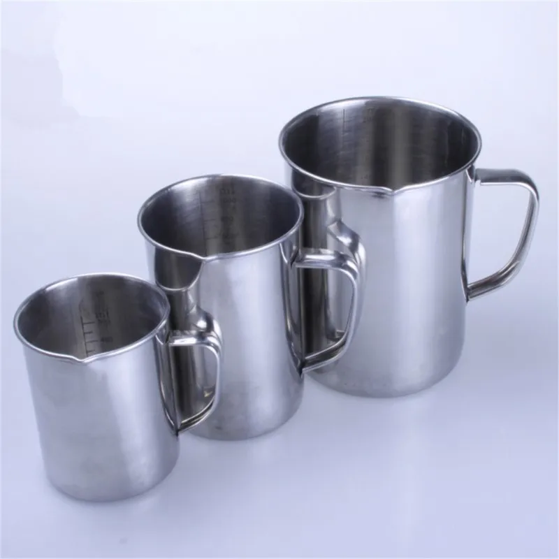 500ml Stainless Steel Metal Lab Beaker Measuring Cup With Inner Scale Lab Supplies