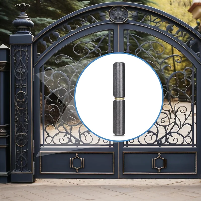

Hot Sale-Weld On Barrel Hinges 20 Pack, Carbon Steel Weldable Barrel Gate Hinges, Detachable Barrel Door Hinges For Swing Door