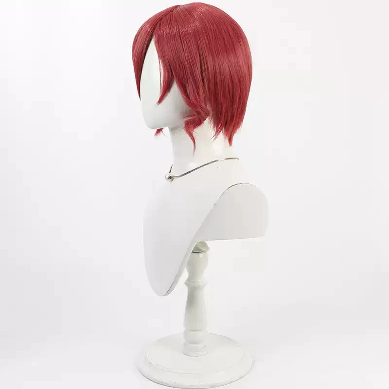 Touken Ranb Omokage Cosplay Wig 30cm Short Straight Red Men Heat Resistant Synthetic Hair Halloween Party