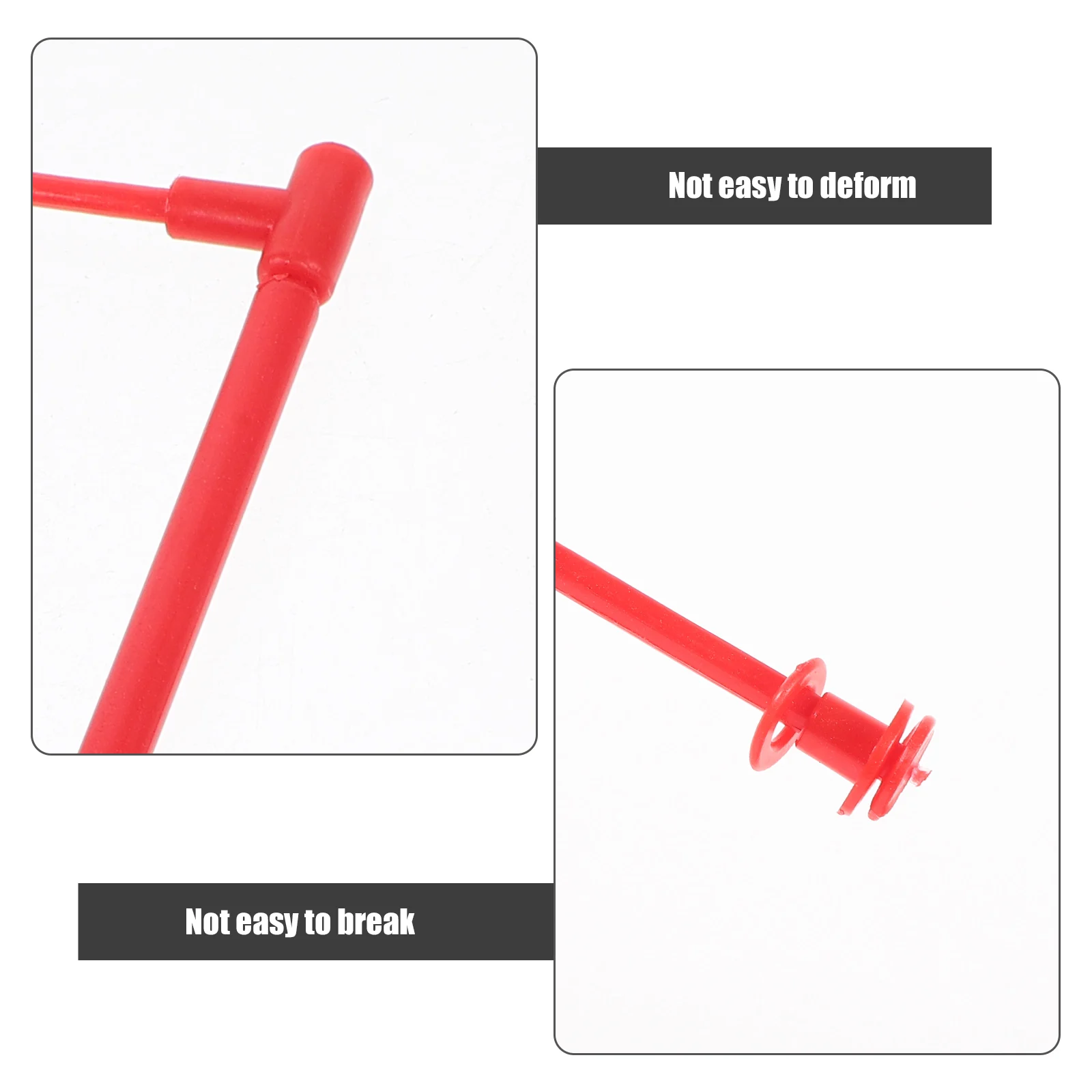 

10 Sets Red Windmill Rods Accessories for DIY Crafts Practical Parts Sturdy Plastic Garden Decorations Replacement Pinwheel