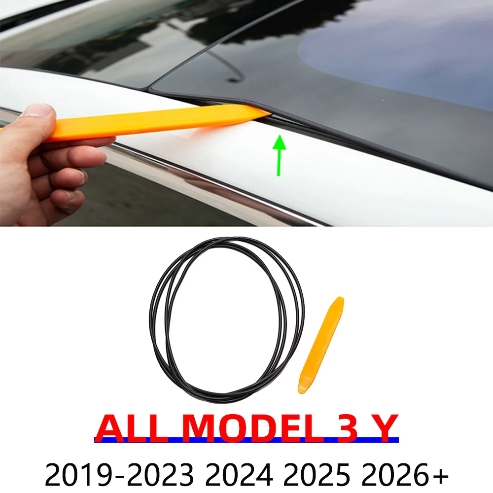 Seal Strip Rubber Kit for Tesla Model 3 Y Juniper Highland 2025 Roof Wind Guard Noise Reduction Sealing Sticker Skylight Sunroof